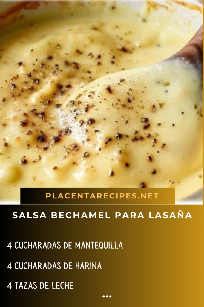 Salsa Bechamel Para Lasaña