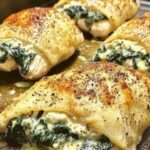 pechuga de pollo rellena de espinaca y queso